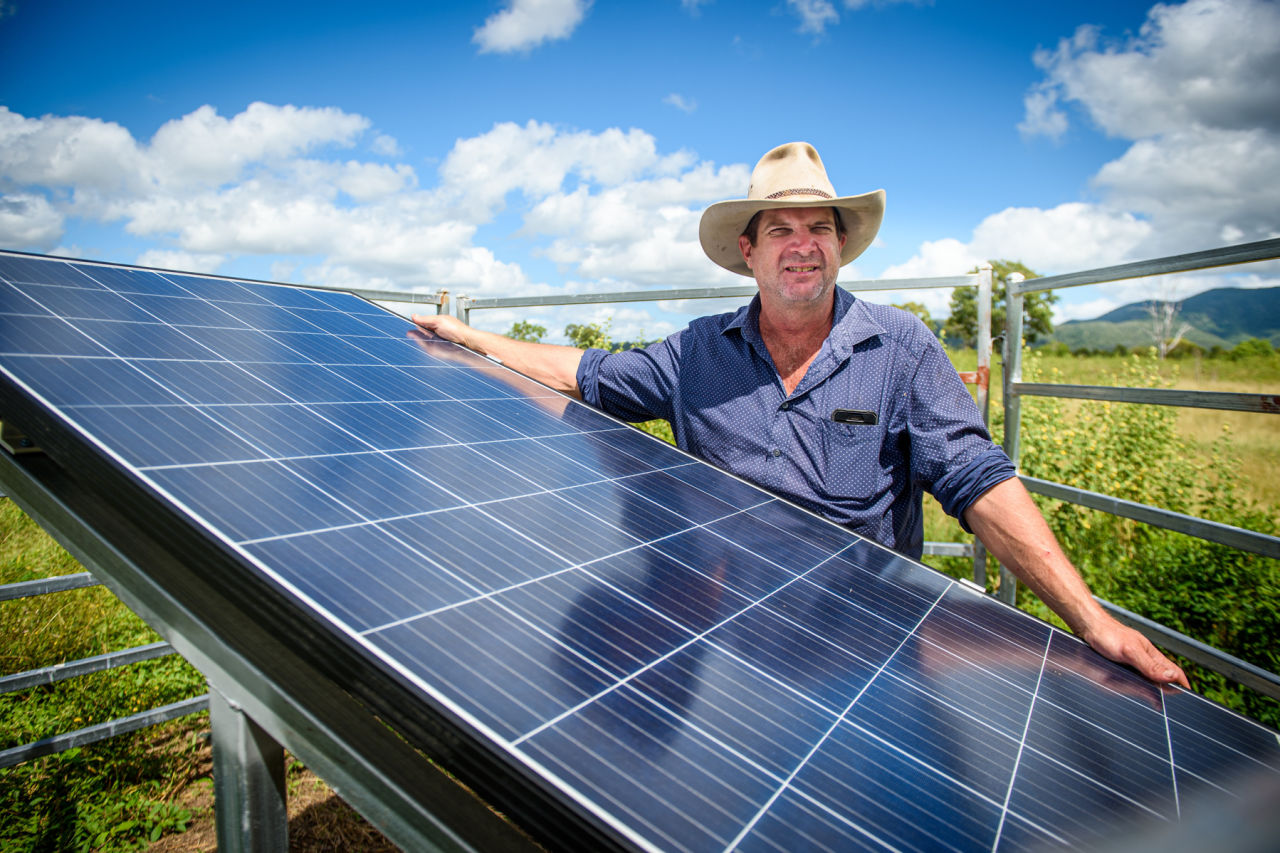 John Skinner, of White Kangaroo, says equipping an existing bore with a solar pump has provided water to several paddocks, and will reliably handle the planned larger mob sizes.