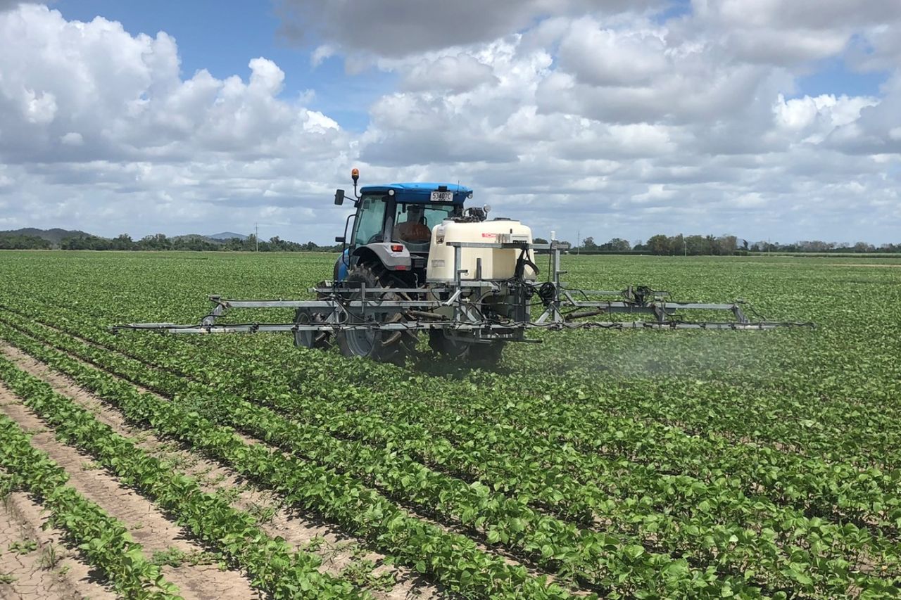 A tractor fitted with AutoWeed's robotic sprayer. Credit: Sugar Research Australia and AutoWeed