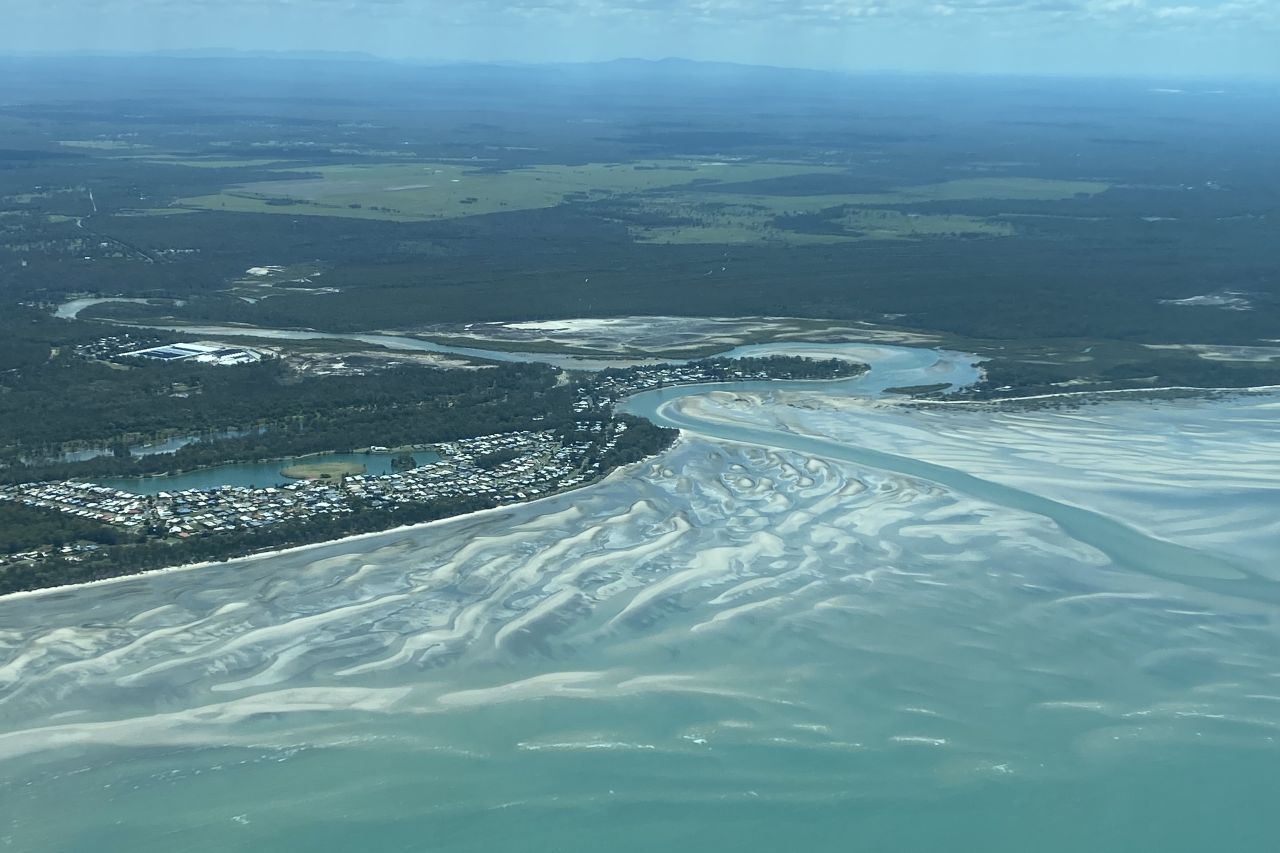 Waterways flow from regional Queensland out to the Great Barrier Reef.