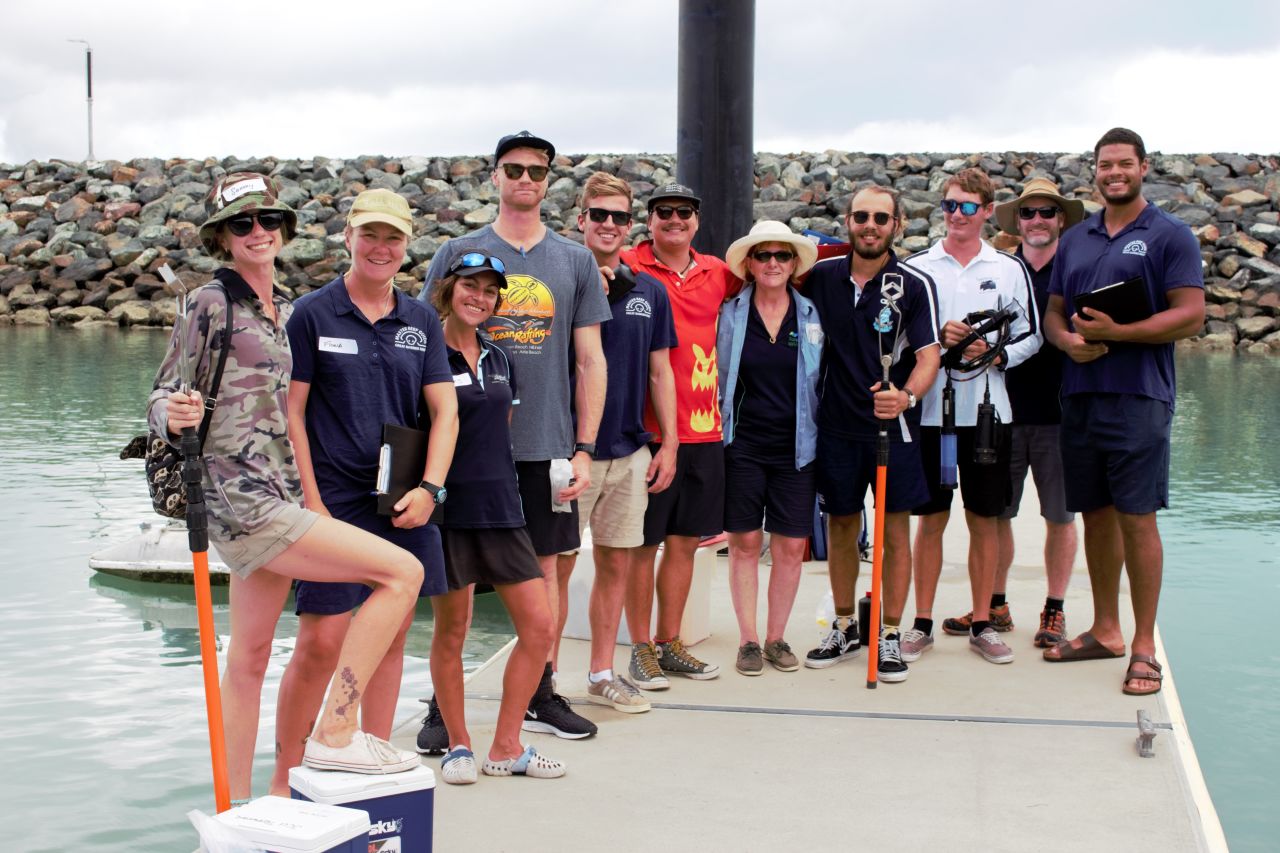 Volunteers taking part in training for water quality monitoring. Credit: Reef Catchments