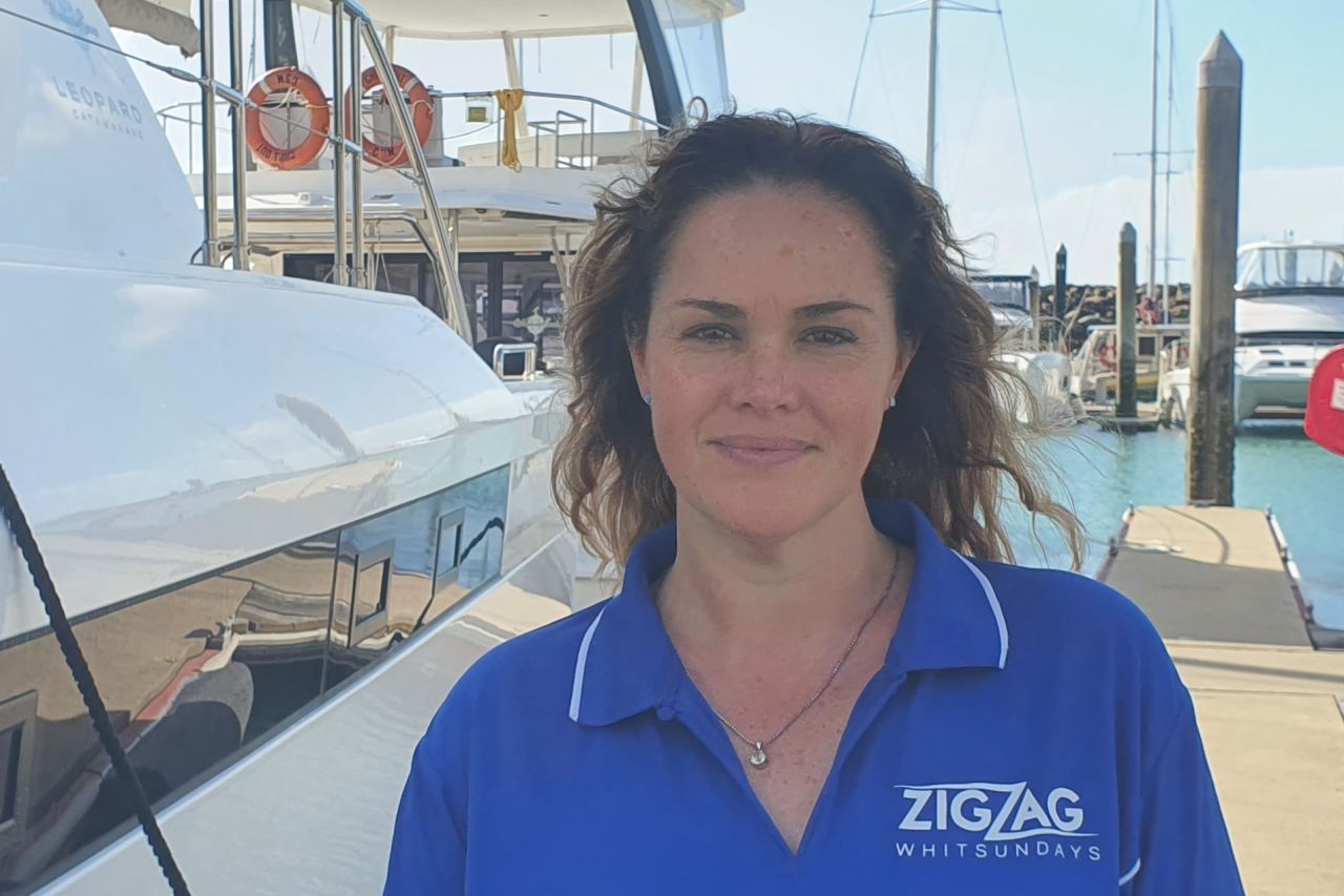 Nicole says ZigZag Whitsundays gives her an opportunity to educate and give back to the Reef. Credit: ZigZag Whitsundays
