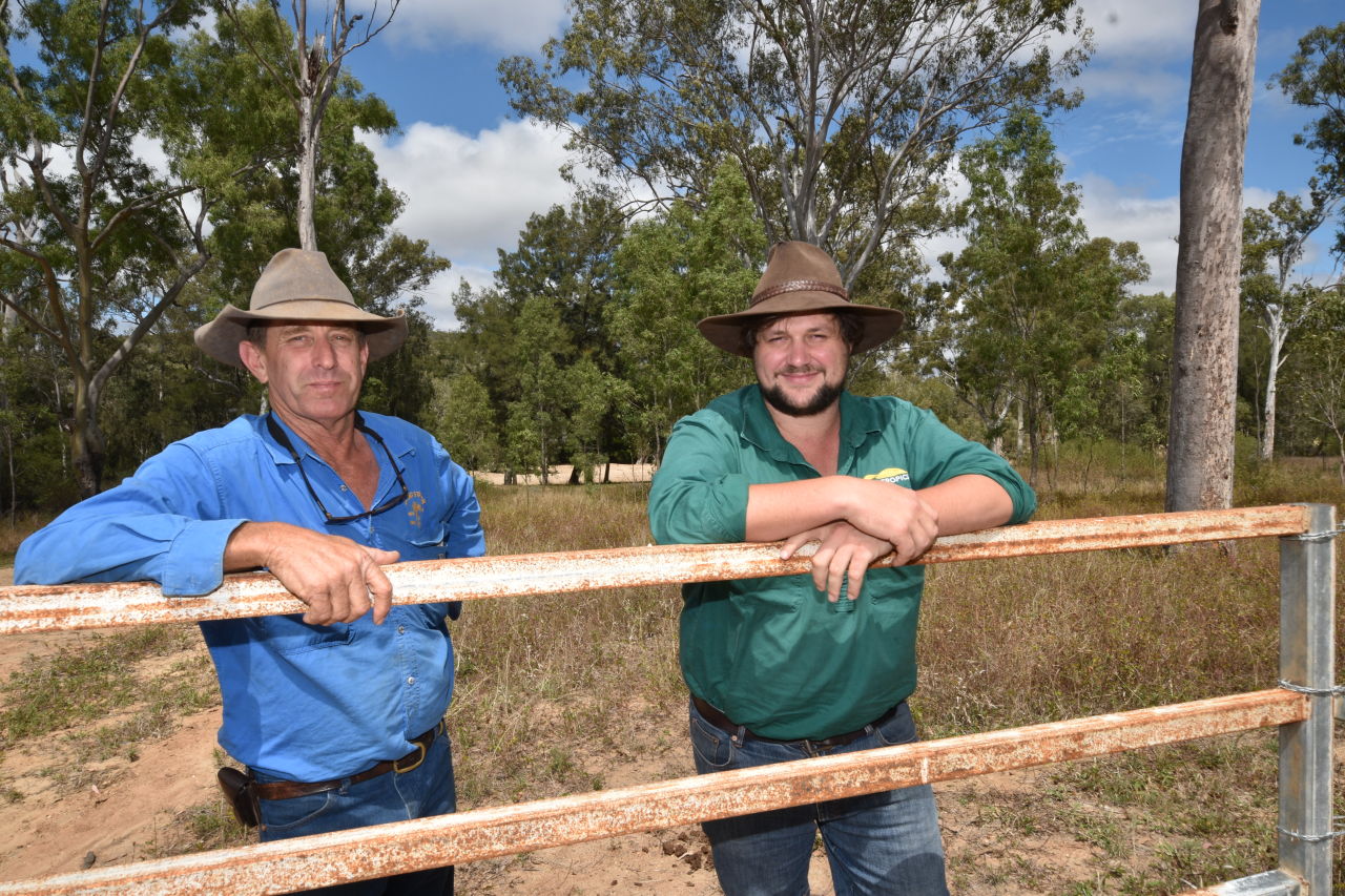 Zig Zag grazier Brad Howe and NQ Dry Tropics Senior Grazing Field Officer Brad Martin. Image NQ Dry Tropics