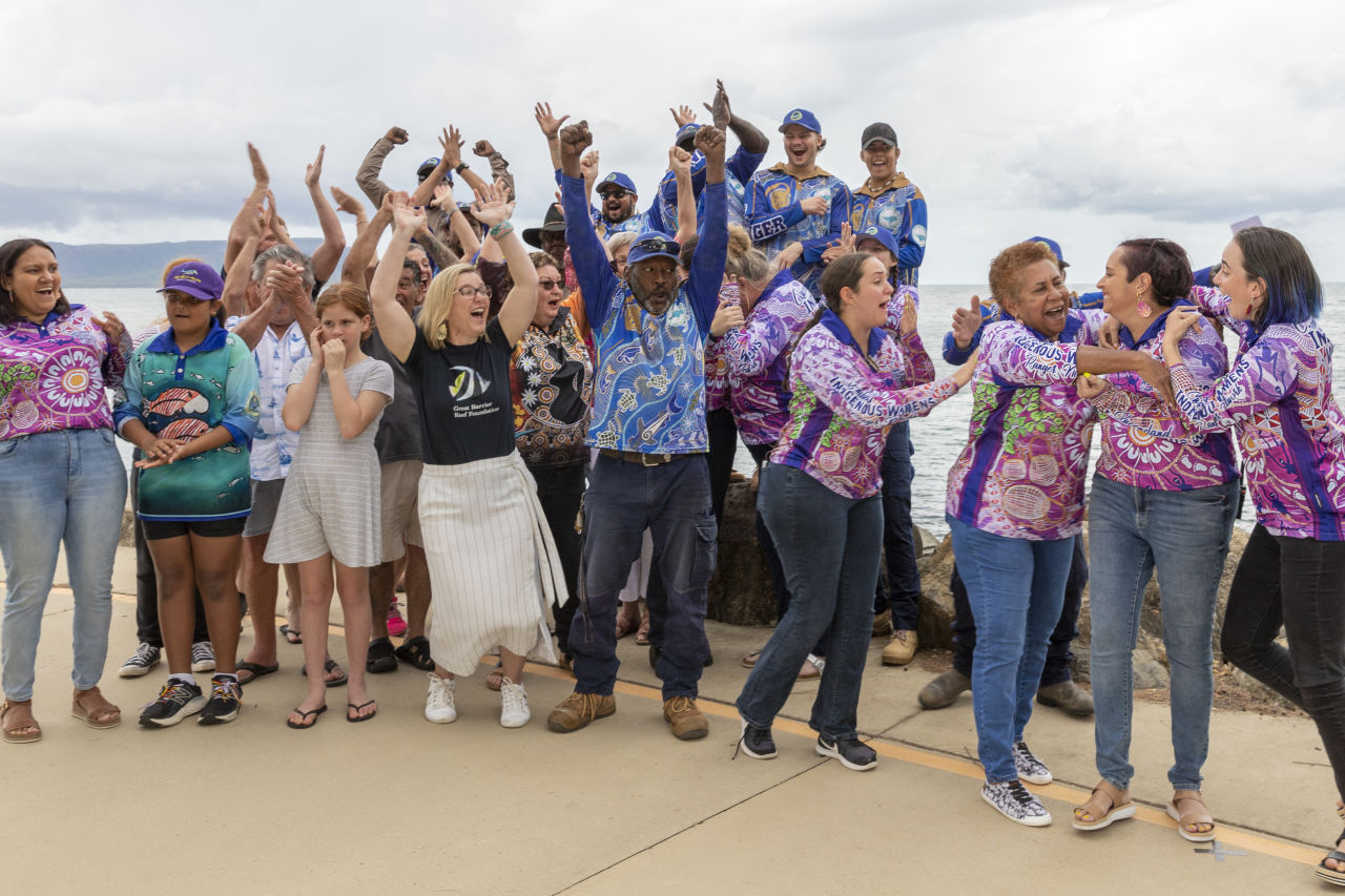 Yuku Baja rangers in Cooktown when the Earthshot announcement was made. Credit: Jeremy Tomlinson.