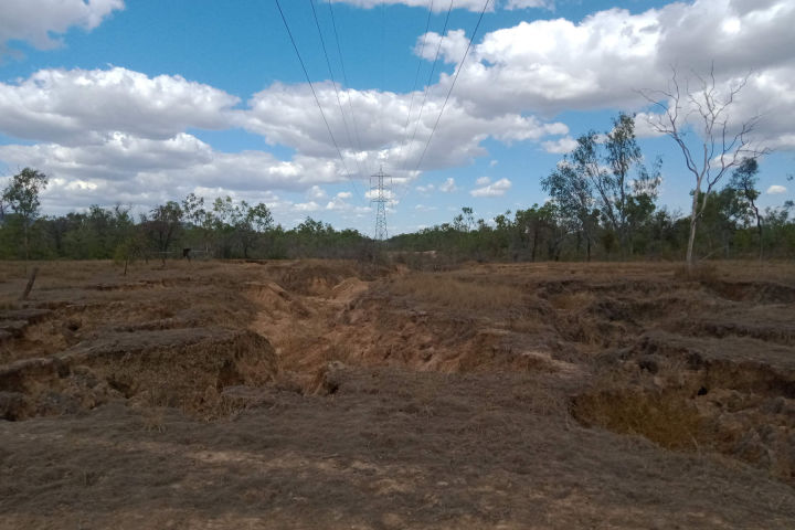 Central gully network before remediation. Credit: Greening Australia