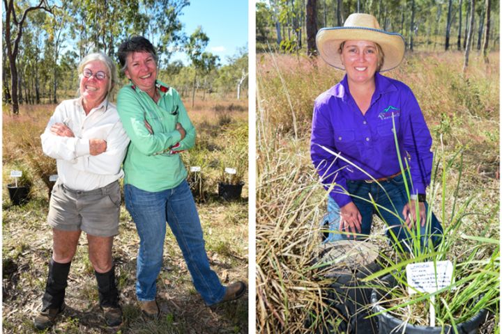 Left: Graziers Joan Gordon and Jocelyn Gordon. Right: Ewan Hills Grazier Sue-Anne Jones. Credit: NQ Dry Tropics