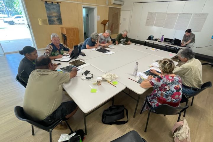 The Cardwell community coming together to discuss mangrove values and threats and create a local action plan to protect the mangroves. Credit: EarthWatch Australia